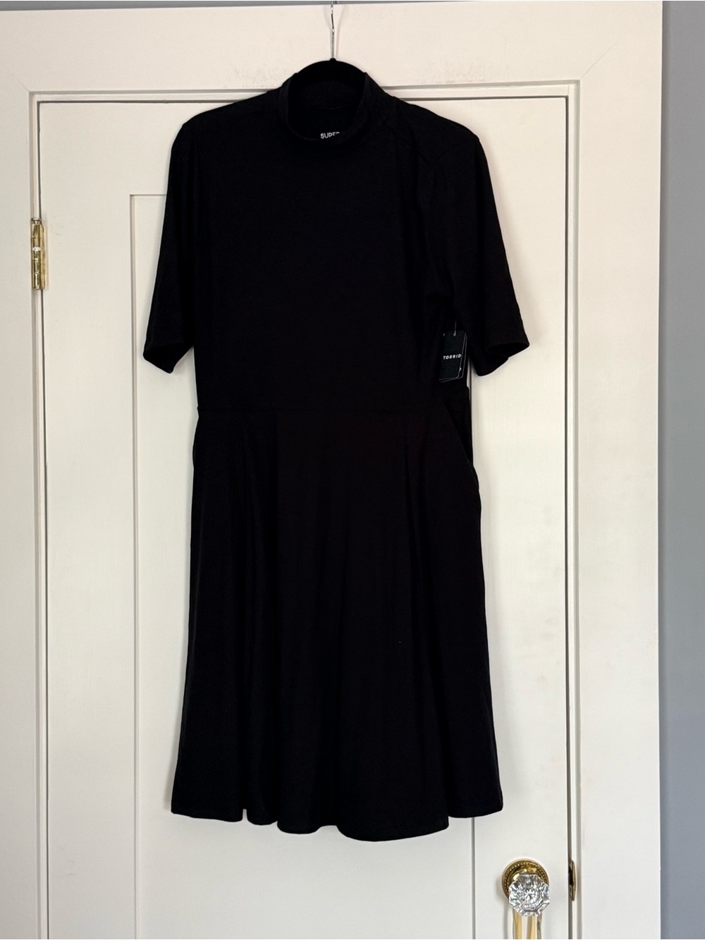 Torrid rib high neck skater dress